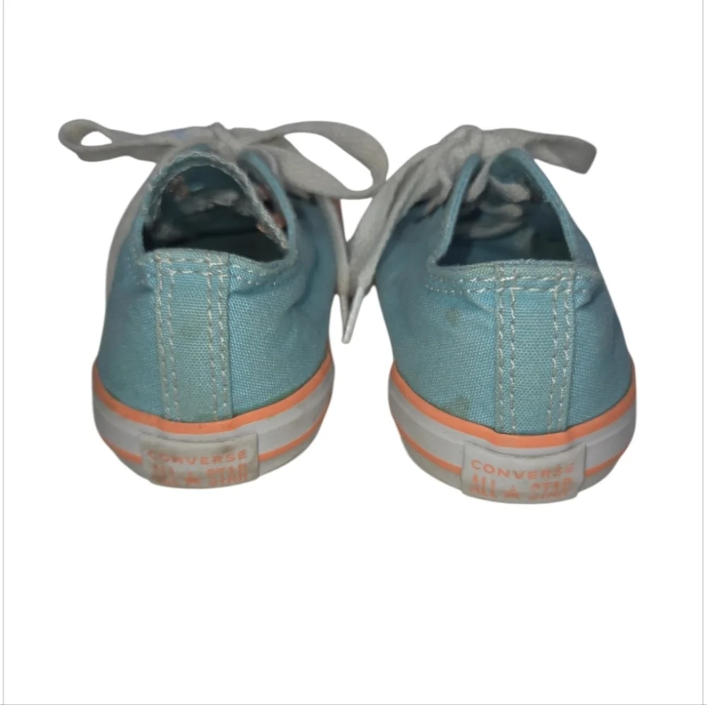 Converse Chuck Taylor All Star Child's Low Top Aqua Canvas Sneaker Size 7